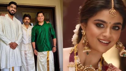 കീർത്തി സുരേഷിന്‍റെ വിവാഹത്തിന് ഗോവയില്‍ പറന്നിറങ്ങി തമിഴ് സ്റ്റെലില്‍ ദളപതി; ചിത്രം വൈറല്‍