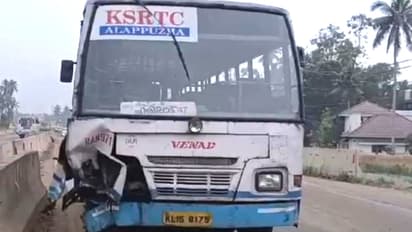 കെഎസ്ആർടിസി ബസ് ഡിവൈഡറിൽ ഇടിച്ചു; യാത്രക്കാരായ 20 പേര്‍ക്ക് തലയ്ക്കും പല്ലിനുമടക്കം പരിക്ക് 