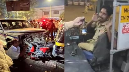 മുംബൈ അപകടം ; ഡ്രൈവര്‍മാരുടെ സ്റ്റിയറിംഗ് വീലിനരികിലും മദ്യം, വൈറലായി വീഡിയോകള്‍ 