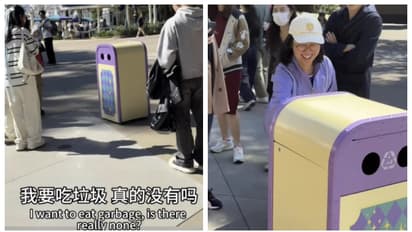 'എനിക്ക് വിശക്കുന്നു, മാലിന്യങ്ങളുണ്ടെങ്കിൽ തരൂ'; ഹോങ്കോംഗ് ഡിസ്നിലാന്‍റിൽ കുട്ടികളെ പോലെ കരയുന്ന ഡസ്റ്റ്ബിന്‍