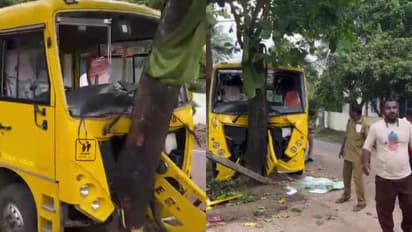 തിരുവനന്തപുരത്ത് നിയന്ത്രണം വിട്ട സ്കൂൾ ബസ് മരത്തിലിടിച്ച് അപകടം; 12 വിദ്യാർത്ഥികൾക്ക് പരിക്ക്