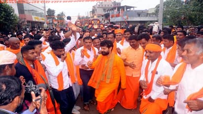 BJP MLA CT Ravi dances at Datta Jayanti procession in Chikkamagaluru