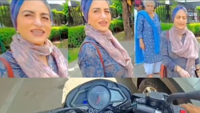 ಬೈಕ್ ಮೇಲೆ ಹಿಂದೂ ಸ್ಟಿಕ್ಕರ್ ನೋಡಿ ಕೋಪಗೊಂಡ ಮಹಿಳೆ; ಮುಂದೇನಾಗಿದ್ದು? ವಿಡಿಯೋ ನೋಡಿ