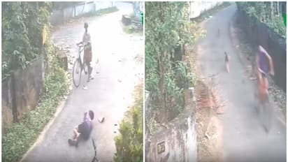 Kerala teen falls off bicycle, suffers injuries after stray dogs chase him, SHOCKING video goes viral (WATCH)