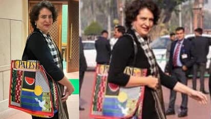 'ಪ್ಯಾಲೆಸ್ತೀನ್' ಬ್ಯಾಗ್ನೊಂದಿಗೆ ಸಂಸತ್ತಿಗೆ ಬಂದ ಪ್ರಿಯಾಂಕಾ ಗಾಂಧಿ!