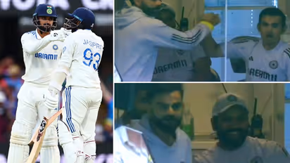 AUS vs IND, Gabba Test: Bumrah-Akash help India avoid follow-on; WATCH Kohli-Gambhir's high-five, Rohit smiles