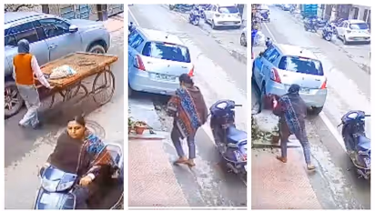 സ്കൂട്ടറിലെത്തി ചെടിച്ചട്ടി മോഷ്ടിക്കുന്ന യുവതിയെ രൂക്ഷമായി വിമർശിച്ച് സോഷ്യൽ മീഡിയ 