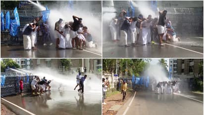 ചോദ്യപേപ്പർ ചോർച്ച: കെഎസ്യു സംസ്ഥാന കമ്മിറ്റിയുടെ മാർച്ചിൽ സംഘർഷം, 7 തവണ ജലപീരങ്കി പ്രയോഗിച്ച് പൊലീസ്