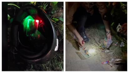 ഒരു ഹെല്മെറ്റ്, അകത്ത് പ്ലാസ്റ്റിക് കണ്ടെയ്നറും അതില് കുറച്ച് ഇലക്ട്രോണിക് സാധനങ്ങളും; ഒടുവില് ട്വിസ്റ്റ്!