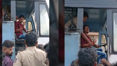 കെഎസ്ആര്ടിസി ബസ് ഓടിക്കാൻ സീറ്റിൽ ഡ്രൈവറല്ലാതെ മറ്റൊരാൾ, പൊലീസ് വന്നിട്ടും കുലുക്കമില്ല, എല്ലാം മദ്യലഹരിയിൽ