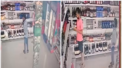 മദ്യം വാങ്ങാനെത്തിയപ്പോൾ അൽപം സാഹസം; 7500 രൂപ വിലവരുന്ന ഒൻപത് കുപ്പികൾ ഷെൽഫിൽ നിന്നെടുത്ത് അരയിൽ വെച്ച് മുങ്ങി