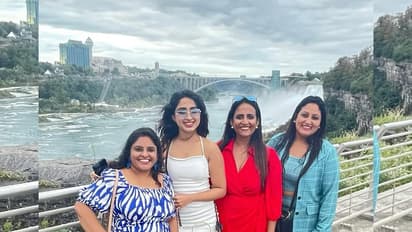 ನಯಾಗರ ಫಾಲ್ಸ್ ಮುಂದೆ ಅಜ್ಜಿ,ಅಮ್ಮ, ಚಿಕ್ಕಮ್ಮನ ಜೊತೆ ಪೋಸ್ ಕೊಟ್ಟ ಸಾನ್ಯಾ ಅಯ್ಯರ್…