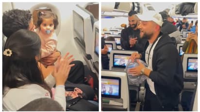 അതിൽപ്പരം മറ്റെന്ത് സന്തോഷമാണുള്ളത്? വിമാനത്തിൽ കരഞ്ഞ കുട്ടിയെ സന്തോഷിപ്പിക്കാൻ പാട്ട് പാടി യാത്രക്കാർ, വീഡിയോ