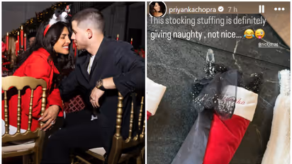 ತುಂಟತನ ಒಳ್ಳೆಯದಲ್ಲವೆಂದು ಕ್ರಿಸ್ಮಸ್ಗೆ ಗಂಡನ ಜೊತೆ ಮುದ್ದಾದ ಫೋಟೋ ಹಂಚಿಕೊಂಡ ಪ್ರಿಯಾಂಕಾ ಚೋಪ್ರಾ