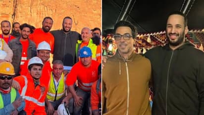 പ്രവാസി ഇന്ത്യൻ തൊഴിലാളികൾക്കൊപ്പം ഫോട്ടോയെടുത്തും കുശലം പറഞ്ഞും സൗദി കിരീടാവകാശി; ചിത്രങ്ങള് വൈറൽ