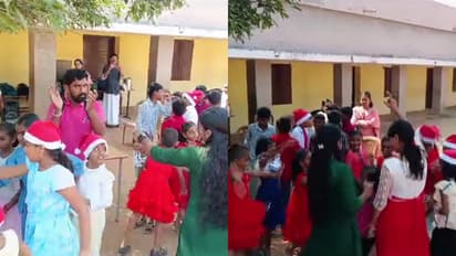 കാരൾ പാടിയും കേക്ക് മുറിച്ചും വിദ്യാർത്ഥികള്‍; വിവാദങ്ങൾക്കിടെ നല്ലേപ്പിള്ളി സ്കൂളിൽ വീണ്ടും ക്രിസ്മസ് ആഘോഷം