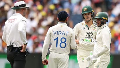 कॉन्स्टासशी कोहलीचा संघर्ष! खावाजा आणि पंचांचाही हस्तक्षेप - व्हिडिओ