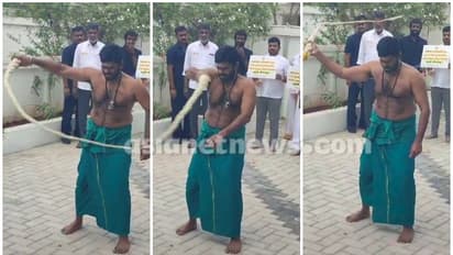 6 തവണ സ്വന്തം ശരീരത്തിൽ ചാട്ടവാറടിച്ച് അണ്ണാമലൈ, 48 ദിവസത്തെ വ്രതം തുടങ്ങി; സർക്കാർ വീഴും വരെ ചെരിപ്പിടില്ല