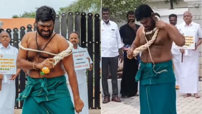 Tamil Nadu: BJP chief K Annamalai whips himself to protest Anna University sexual assault case (WATCH)