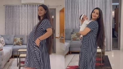 പ്രസവത്തിന് മുമ്പും ശേഷവും; മകൾക്കൊപ്പം മാളവിക കൃഷ്ണദാസ്