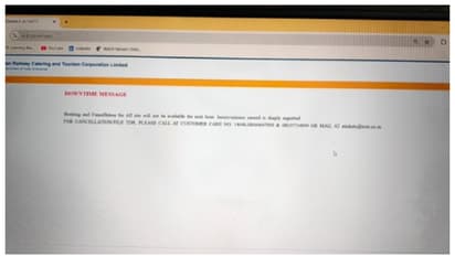 പുതുവർഷത്തിന് തൊട്ട് മുമ്പ് തകർന്ന് അടിഞ്ഞ് ഐആർസിടിസി വെബ്സൈറ്റും മൊബൈൽ ആപ്ലിക്കേഷനും