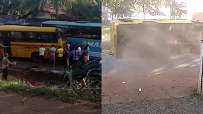 കണ്ണൂരിൽ സ്കൂള് ബസ് മറിഞ്ഞ് അപകടം; 15 കുട്ടികള്ക്ക് പരിക്ക്, ഒരാളുടെ നില ഗുരുതരം