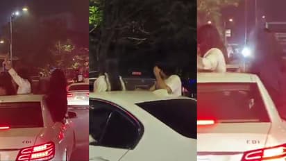 പുതുവര്‍ഷാഘോഷം അതിരുകടന്നു; ആഢംബര കാറുകളിൽ യുവതി യുവാക്കളുടെ അപകടകരമായ യാത്ര, ദൃശ്യങ്ങള്‍ പുറത്ത്