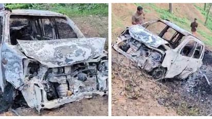 അഞ്ചലിൽ താഴ്ചയിലേക്ക് മറിഞ്ഞ് കത്തിയ നിലയിൽ കാർ, അകത്ത് കത്തിക്കരിഞ്ഞ മൃതദേഹം; അന്വേഷണമാരംഭിച്ച് പൊലീസ്