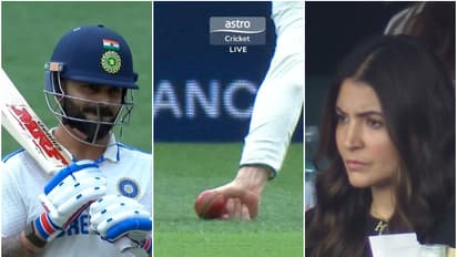 ആദ്യ പന്തില് കോലി വീണു, ഓസീസ് ആഘോഷം തുടങ്ങി! അനുഷ്കയുടെ മുഖത്ത് നിരാശ; 'രക്ഷകനായി' തേര്ഡ് അംപയര്