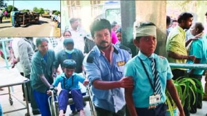 ಕೊರಟಗೆರೆ: ಮಿನಿ ಲಾಲ್ಬಾಗ್ ವೀಕ್ಷಣೆಗೆ ತೆರಳಿದ್ದ ಟಾಟಾ ಏಸ್ ಪಲ್ಟಿ, 15 ವಿದ್ಯಾರ್ಥಿಗಳಿಗೆ ಗಂಭೀರ ಗಾಯ