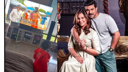 రాంచరణ్ ని తొలిసారి టీవీలో చూసిన క్లీంకార, ఆ పాత్రలో కనిపించగానే రియాక్షన్ చూడండి.. గూస్ బంప్స్