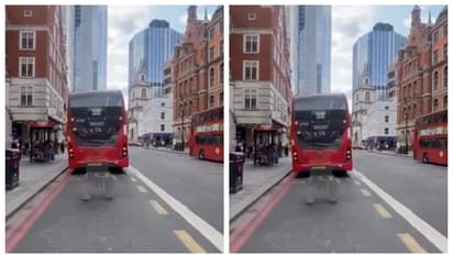 ഒന്ന് തലകുത്തി നിന്നതാണ്, പിന്നെ ആളെ 'കാണാനില്ല'; ലണ്ടൻ തെരുവിൽ നിന്നുള്ള സ്റ്റണ്ട് വീഡിയോ വൈറൽ
