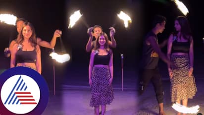 ಬೆಂಕಿ ಜೊತೆ ನಿವೇದಿತಾ ಗೌಡ ಸರಸ: ಪಕ್ಕದ ಯುವಕನ ಮೇಲೆ ನೆಟ್ಟಿಗರ ಕಣ್ಣು! ಯಾರೀತ?