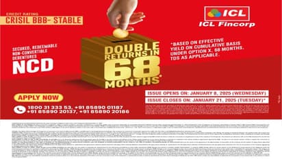 ICL Fincorp: സെക്യൂർഡ് എൻസിഡി പബ്ലിക് ഇഷ്യൂ ജനുവരി 8 മുതൽ