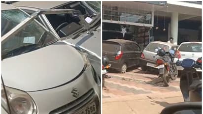 പാലക്കാട് നിയന്ത്രണം വിട്ട് കാർ നിർത്തിയിട്ട 2 കാറുകളിലിടിച്ചു, പാഞ്ഞ് കയറിയത് ഗോൾഡ് കവറിംഗ് ഷോപ്പിലേക്ക്