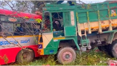 ബസും ലോറിയും കൂട്ടിയിടിച്ച് അപകടം; 4 പേർക്ക് ദാരുണാന്ത്യം, 30 പേർക്ക് പരിക്ക്, സംഭവം തമിഴ്നാട് റാണിപ്പെട്ടിയിൽ