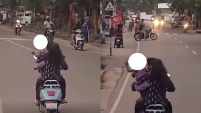 "ഒരു കുഞ്ഞിനോടും ഇങ്ങനെ ചെയ്യരുത്" ഓടുന്ന സ്കൂട്ടറിൽ നിന്ന് കുഞ്ഞിന്റെ ഡാൻസ്, വൻ വിമർശനം