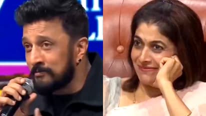 'കാന്താ ഞാനും വരാം'; മലയാളി ഭാര്യയ്ക്ക് വേദിയില് സര്പ്രൈസുമായി കിച്ച സുദീപ്, ഏറ്റെടുത്ത് ആരാധകര്: വീഡിയോ