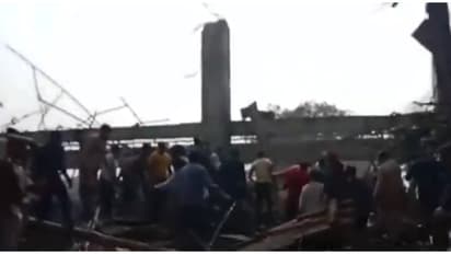 റെയിൽവേ സ്റ്റേഷനിൽ പണി നടക്കുന്ന കെട്ടിടത്തിന്റെ സീലിംഗ് തകർന്നുവീണു; നിരവധി പേർക്ക് പരിക്ക്, സംഭവം യുപിയിൽ