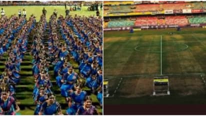 ഗിന്നസ് പരിപാടി പിച്ചും നശിപ്പിച്ചു, ഫിഫ നിലവാരത്തിൽ വീണ്ടും സജ്ജമാക്കാൻ കഷ്ടപ്പാട്; നിബന്ധനകൾ പാലിച്ചില്ല