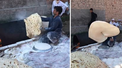 Man making world's largest 12-feet roti stuns Internet, netizens call it 'quilt for cold nights' (WATCH)
