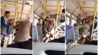 Retired IAS officer punched, kicked by bus conductor over fare dispute in Jaipur, video emerges (WATCH)