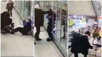 Chilling footage shows drunk man attacking employees, customers with knife at Moscow store (WATCH)