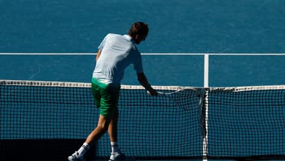 Australian Open 2025: Frustrated Medvedev shatters net camera with racquet in 1st round clash (WATCH)