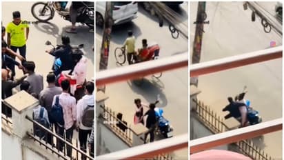 Ghar ke kalesh on road? Couple slap, punch each other in broad daylight, later go on bike together (WATCH)