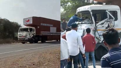 Chaos in Pune after container truck collides with multiple  vehicles, injures two women while fleeing (WATCH)