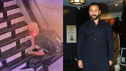 Saif Ali Khan stabbing case: New CCTV shows suspected attacker climbing stairs with face covered (WATCH)