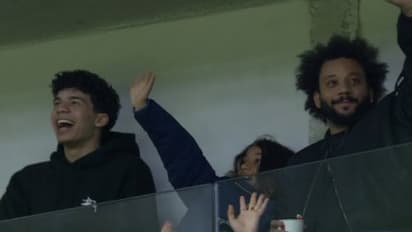 Real Madrid fans go berserk after Marcelo spotted during Copa del Rey win over Celta Vigo (WATCH)