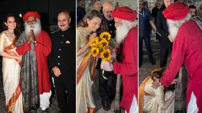 WATCH: Kangana Ranaut touches Sadhguru feet at Emergency screening; video goes viral