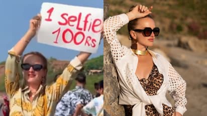 Russian woman charges Rs 100 per selfie to tackle persistent requests from Indians (WATCH)